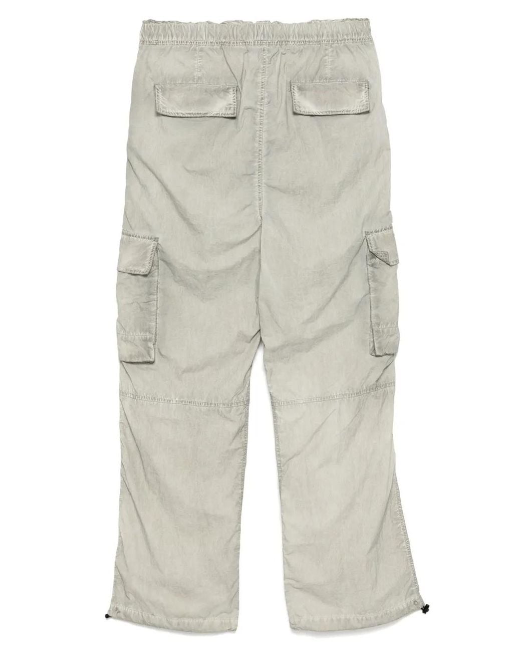 Izzue Gray Logo-Patch Pants for men