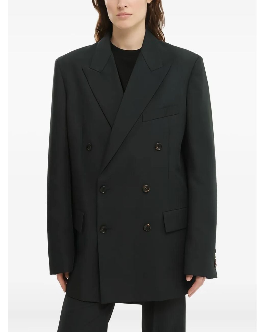 1989 STUDIO Black Double-Breasted Blazer