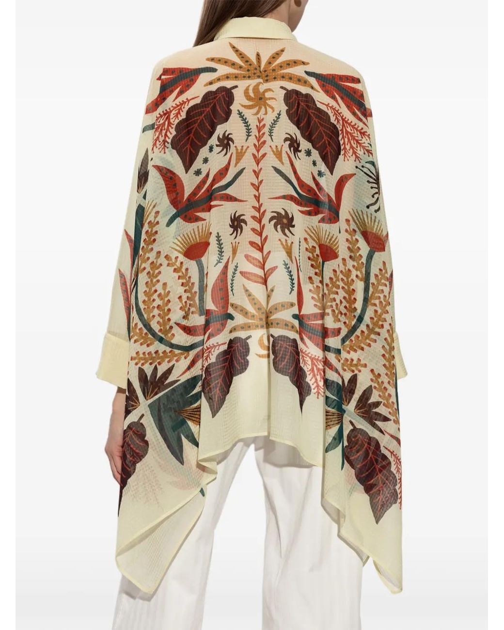 Etro Metallic X Tabby Booth Shirt With Hanky Hem And Placed Print