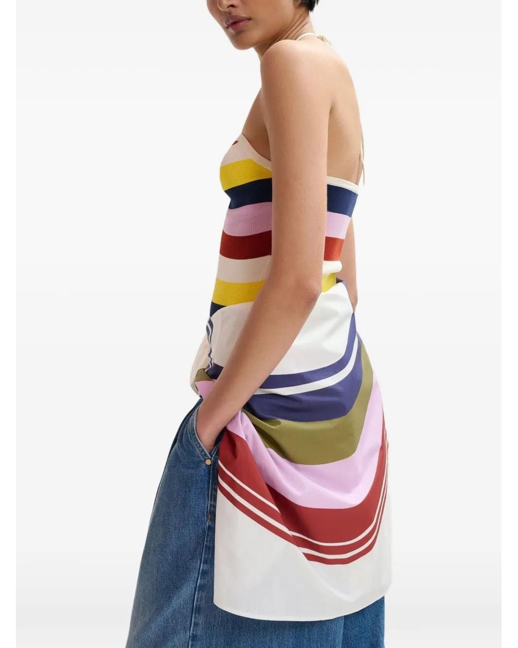 Essentiel Antwerp White Striped-Pattern Top