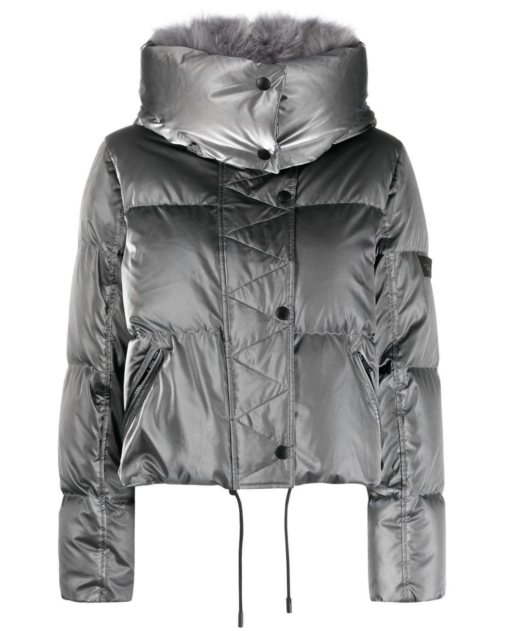 Yves Salomon Fur-hood Puffer Jacket in Gray | Lyst