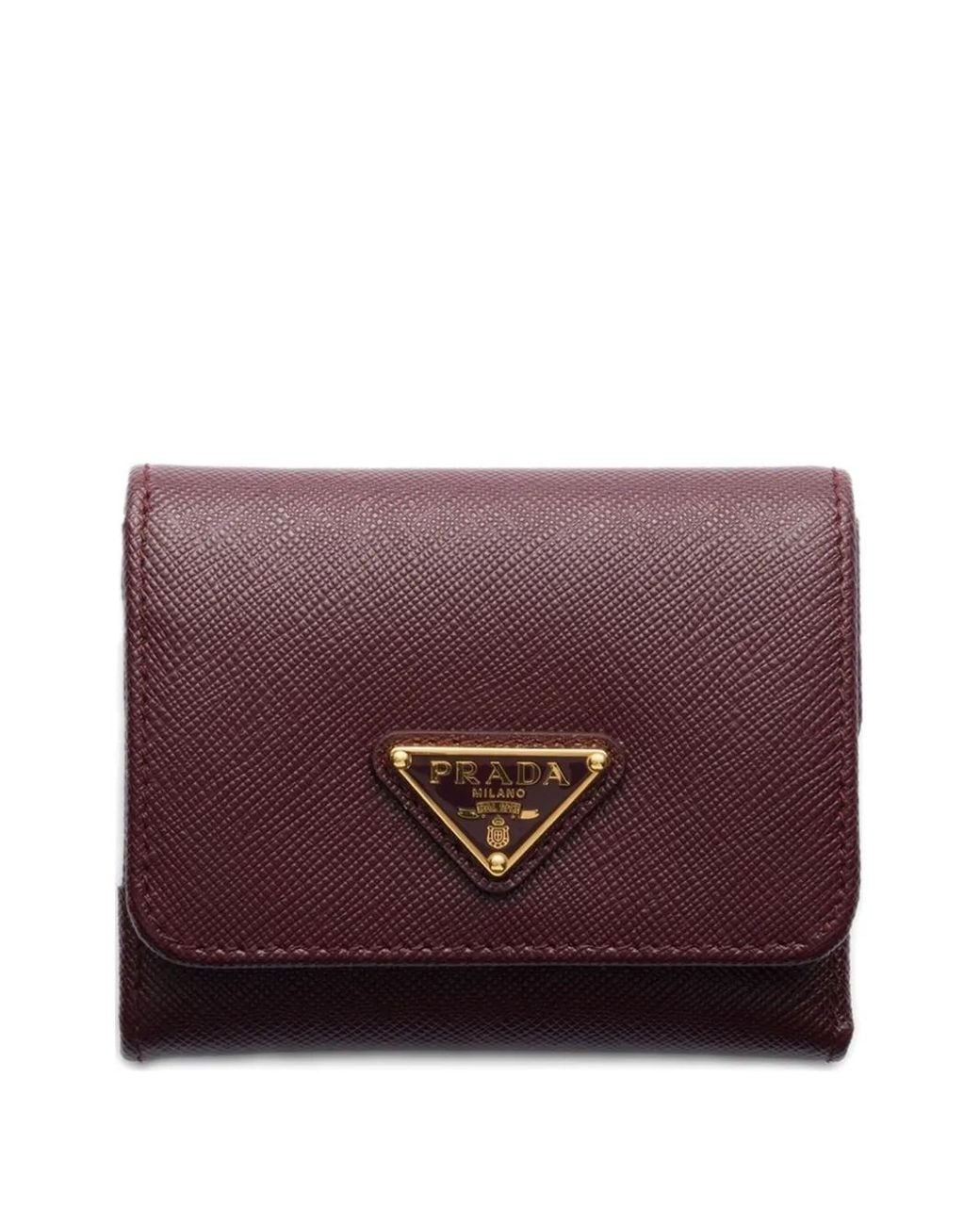 Prada Purple Small Saffiano Leather Wallet