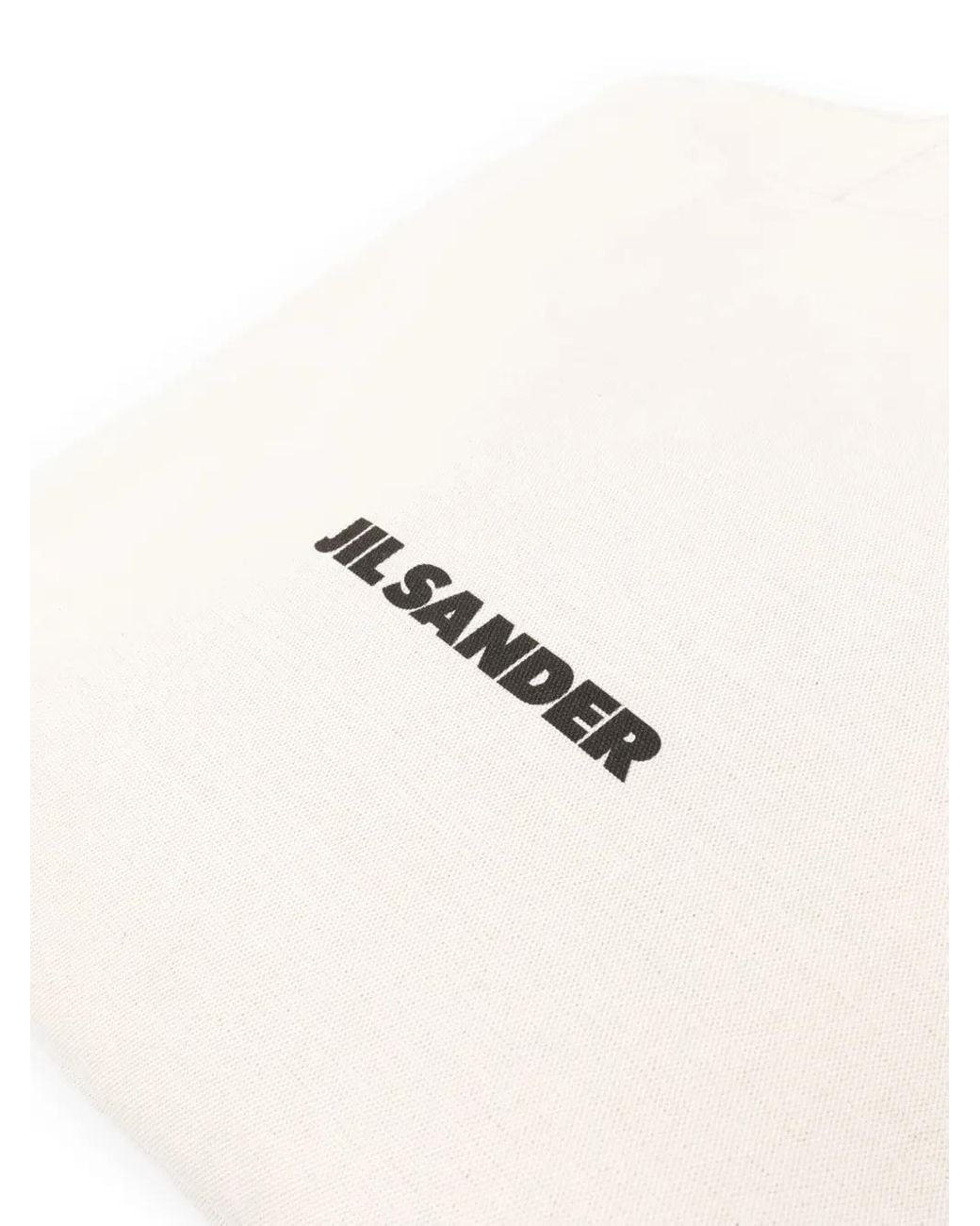 Jil Sander Natural Logo-Print Cotton Tote Bag