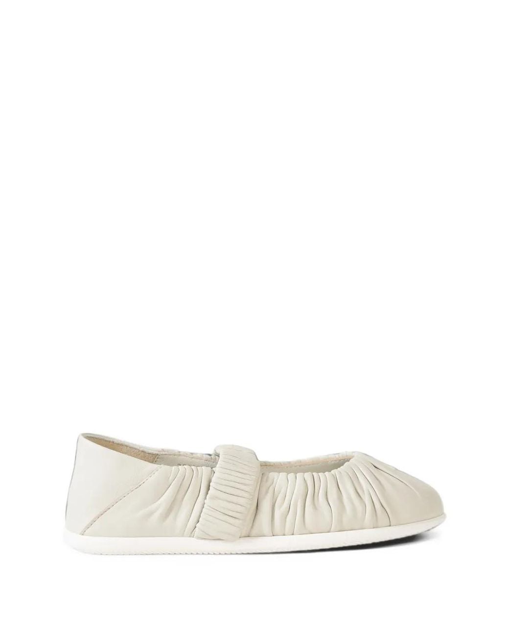 Bogner White Vienna Leather Ballet Flats