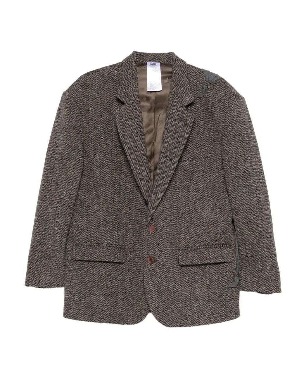Magliano Gray Sigle-Breasted Blazer for men