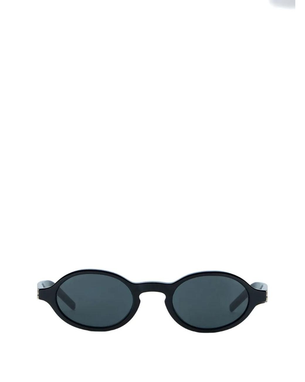 Saint Laurent Blue Oval-Frame Sunglasses