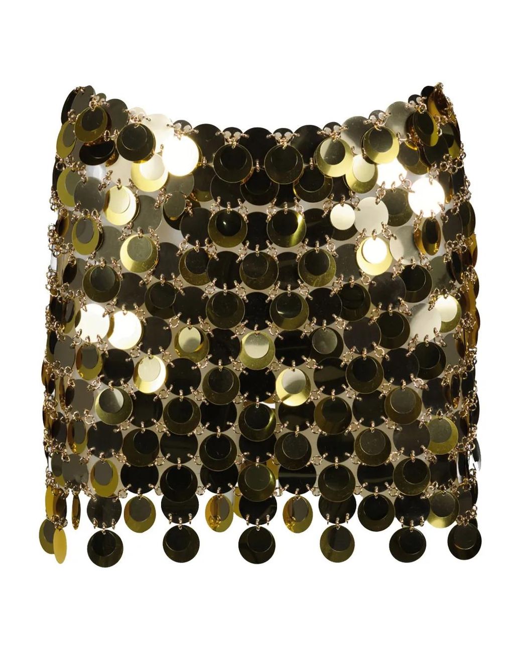 Rabanne Metallic Sequin Mini Skirt