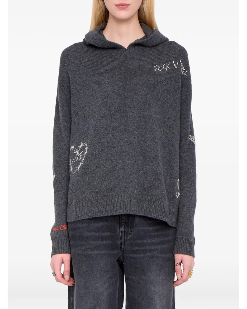 Zadig & Voltaire Gray Markyz Cashmere Sweater