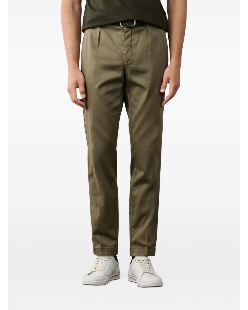 Hackett Green Pantalon À Plis Marqués for men