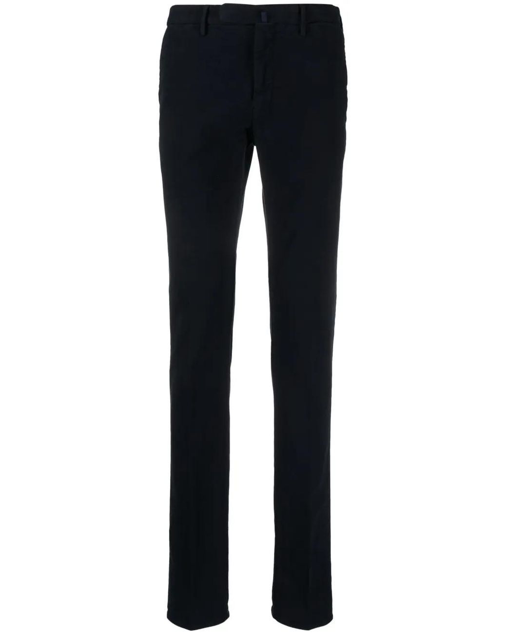 Incotex Blue Skinny Mid-Waist Chino Trousers for men