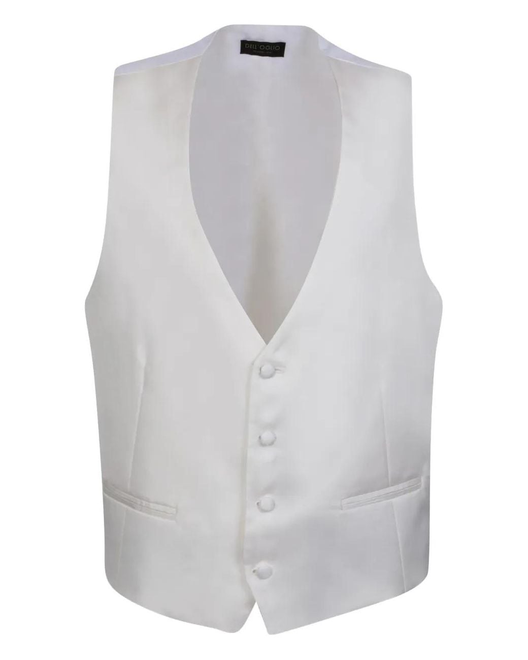 Dell'Oglio Gray Button Waistcoat for men