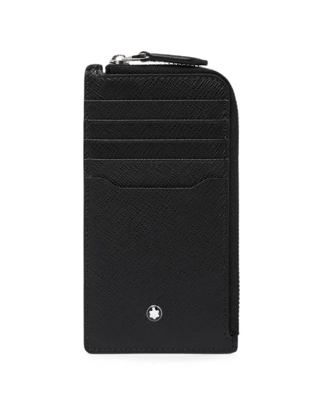 Montblanc Black Logo-Plaque Zipped Cardholder for men