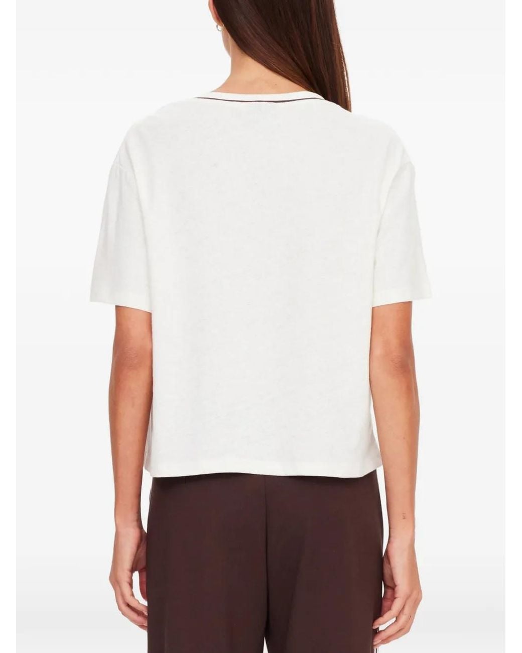 The Upside White Elina V-Neck T-Shirt