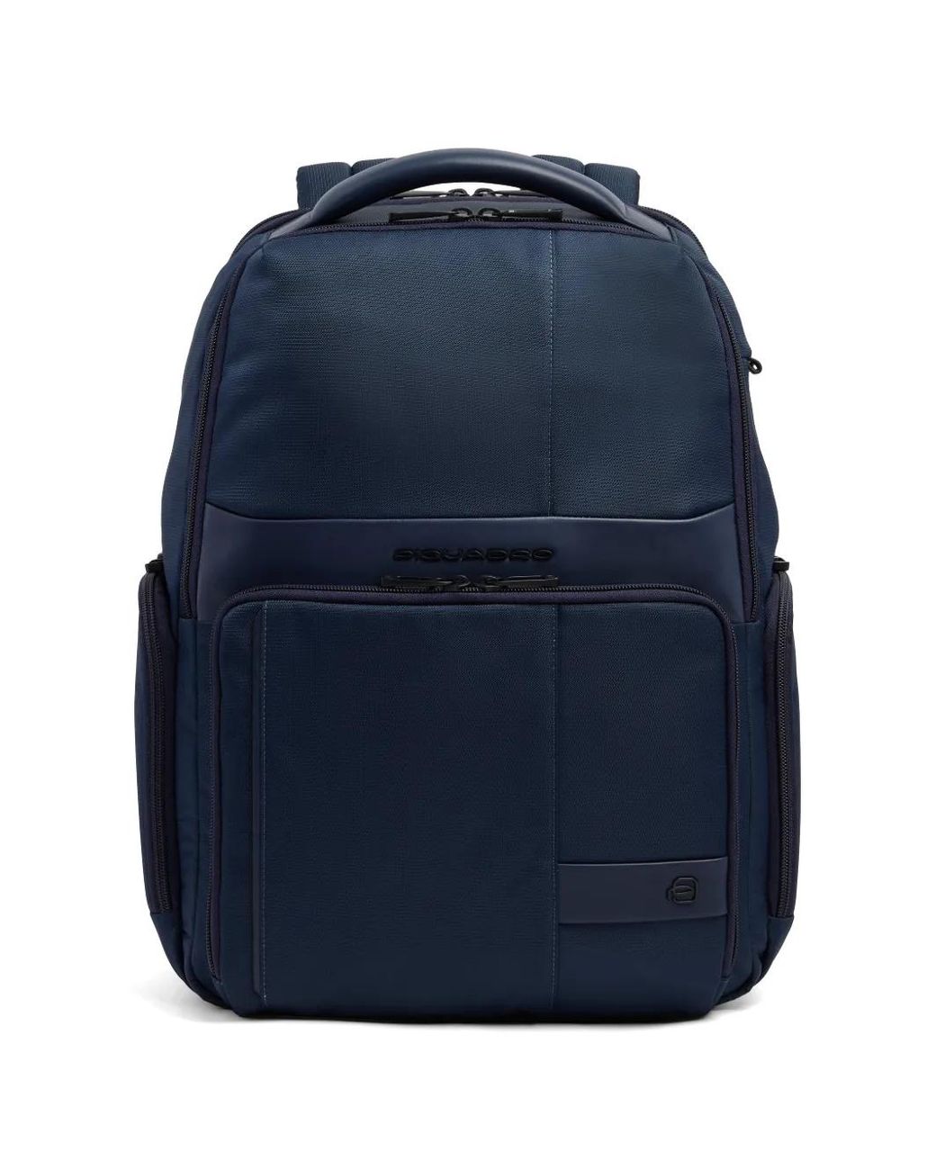 Piquadro Blue Expandable Laptop Backpack for men