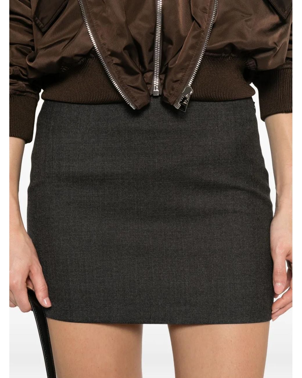 Minifalda Recta De Lana Givenchy de color Black