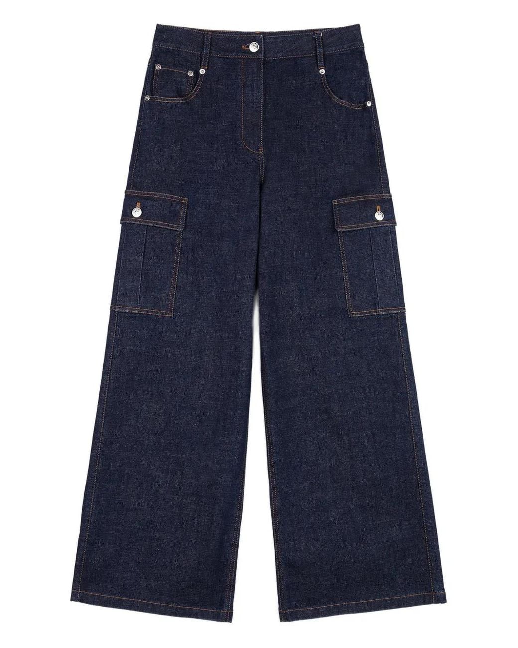 Ports 1961 Blue Cargo-Pocket Jeans