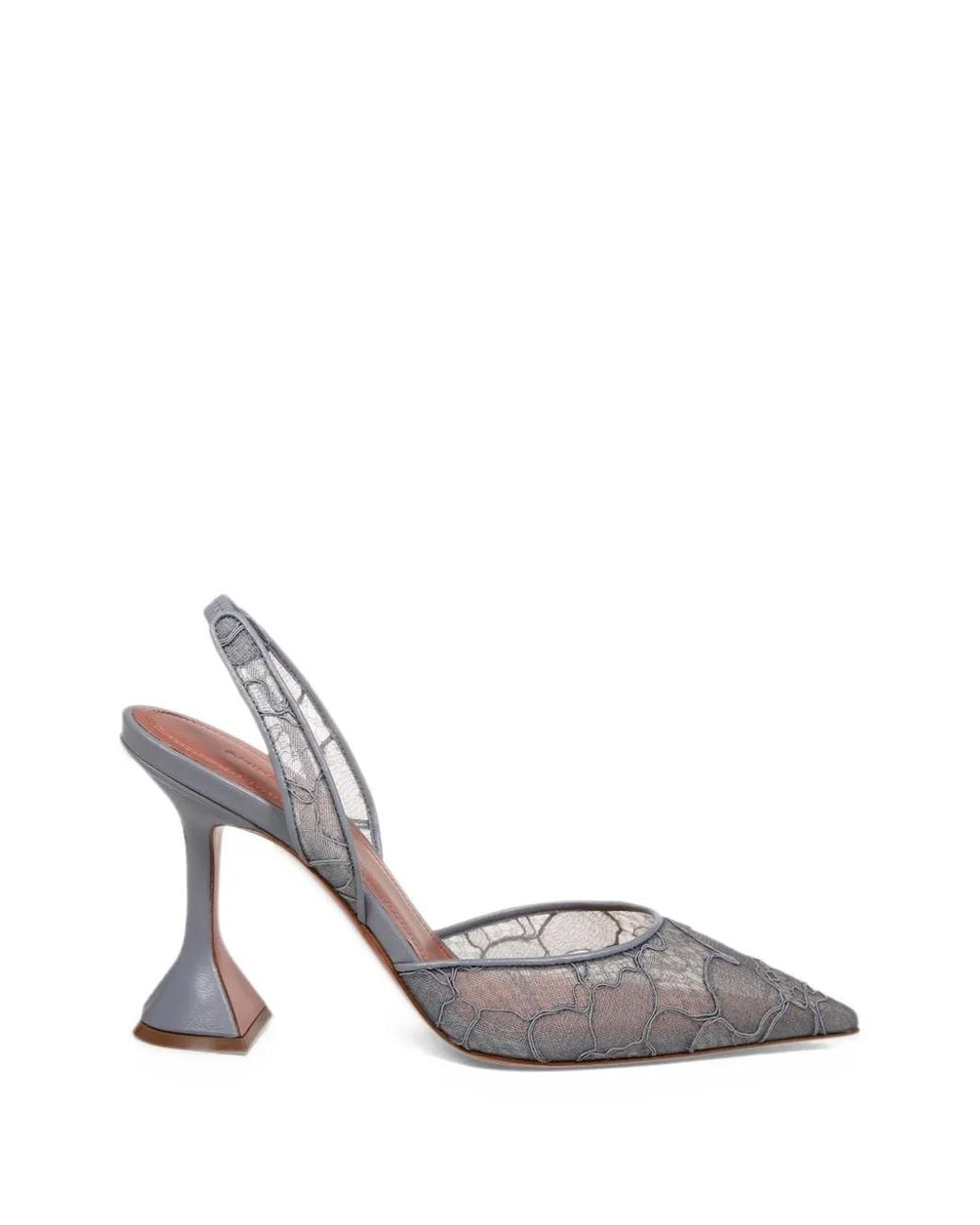 AMINA MUADDI White Holli Lace Sling 95 Pumps