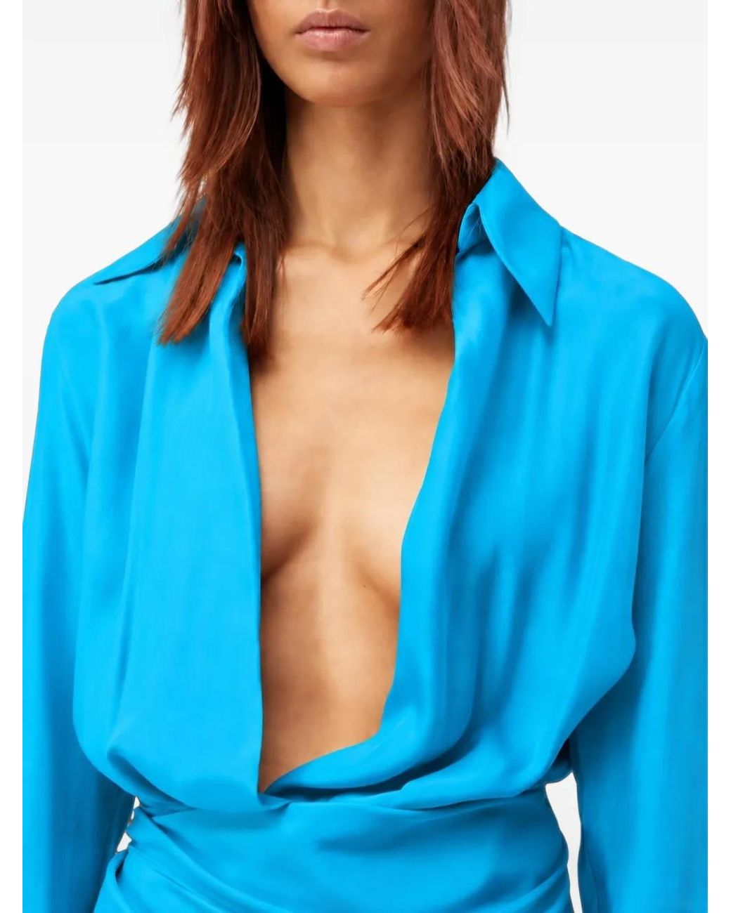 GAUGE81 Blue Gravia Reef Silk Mini Dress