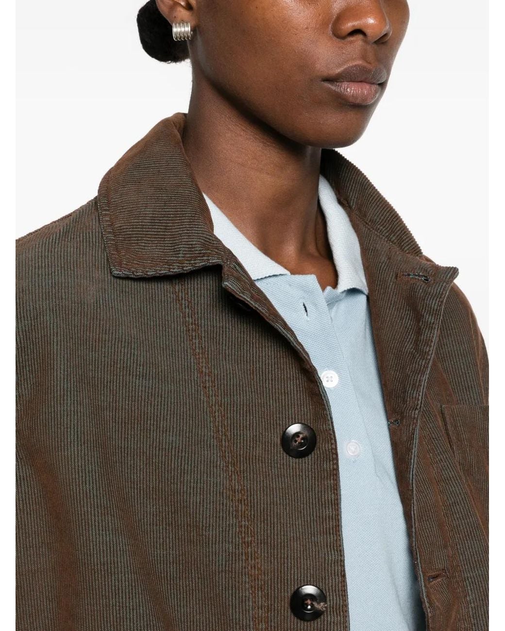 Circolo 1901 Brown Corduroy Button-Up Jacket