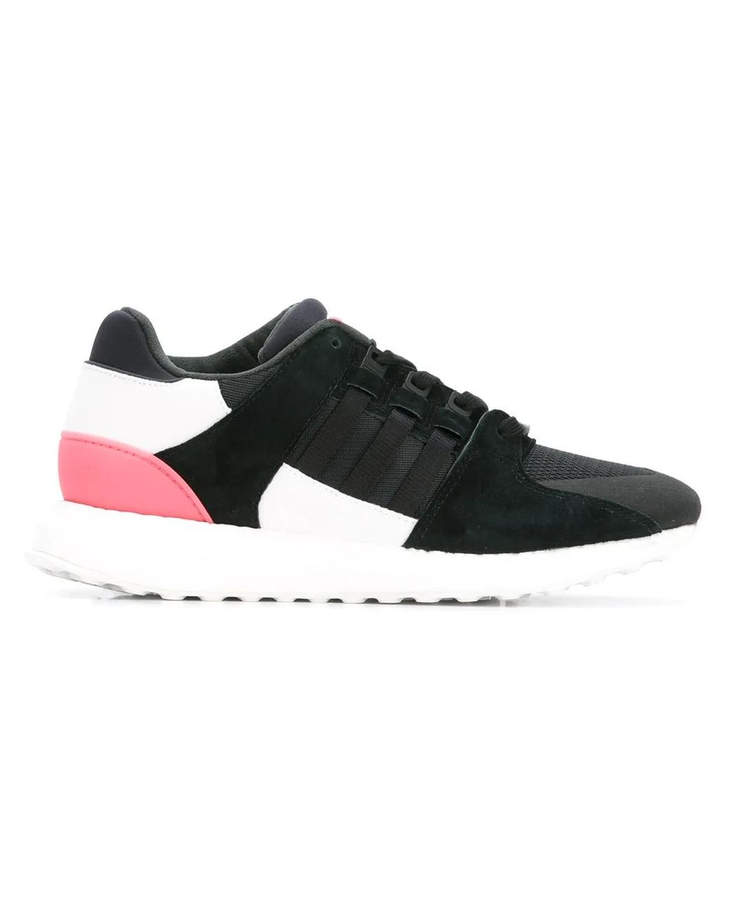 Adidas Black - Contrast Lace Up Trainers - Unisex - Cotton/suede/nylon/rubber - 9
