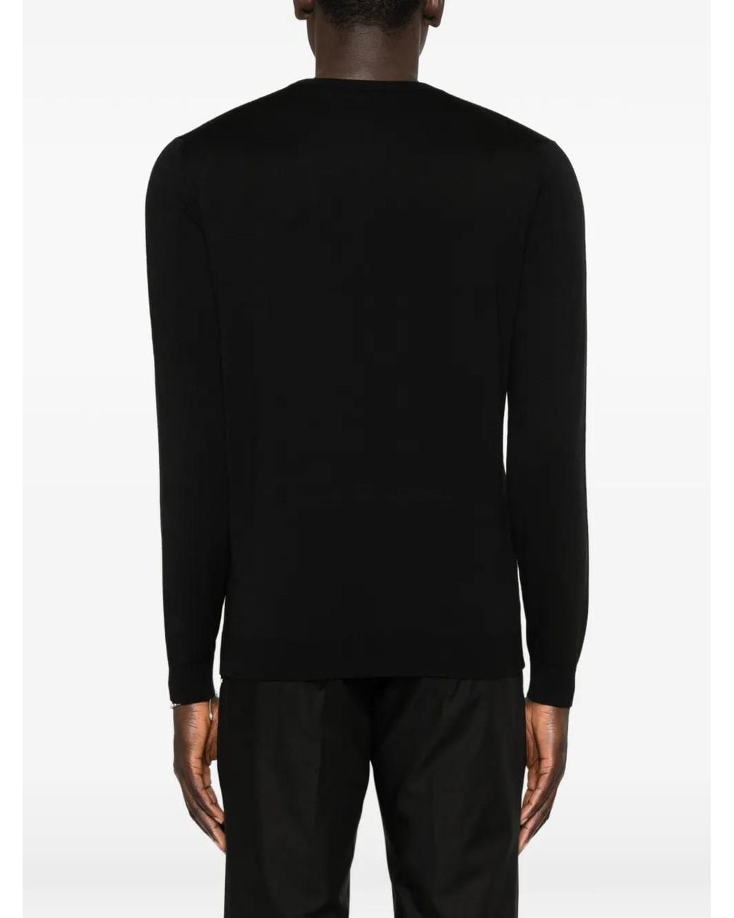 FILIPPO DE LAURENTIIS Black Crewneck Sweater for men