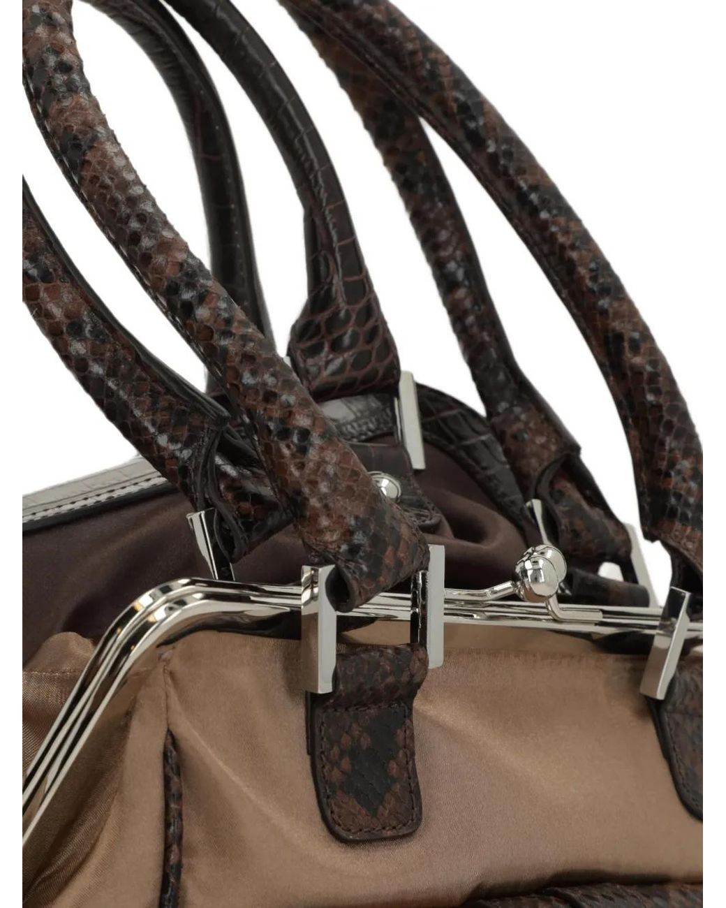 August Barron Black Tote Bag Mit Python-Print