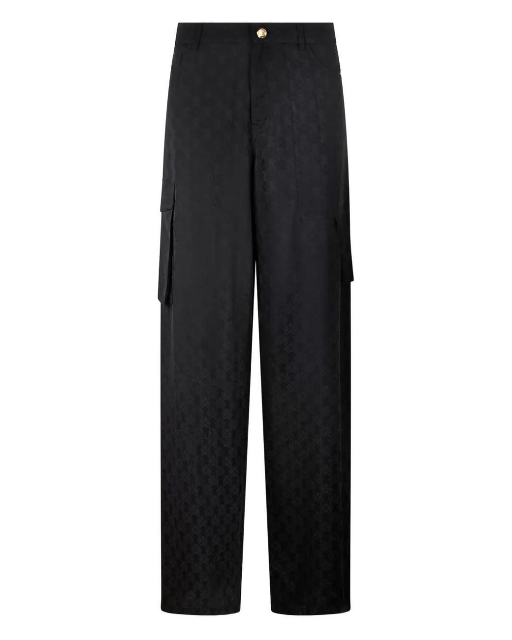 Roberto Cavalli Black Monogram Trousers