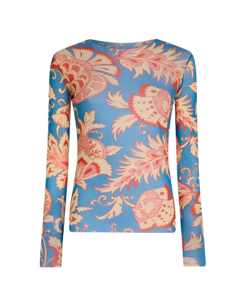Etro Blue Floral Top