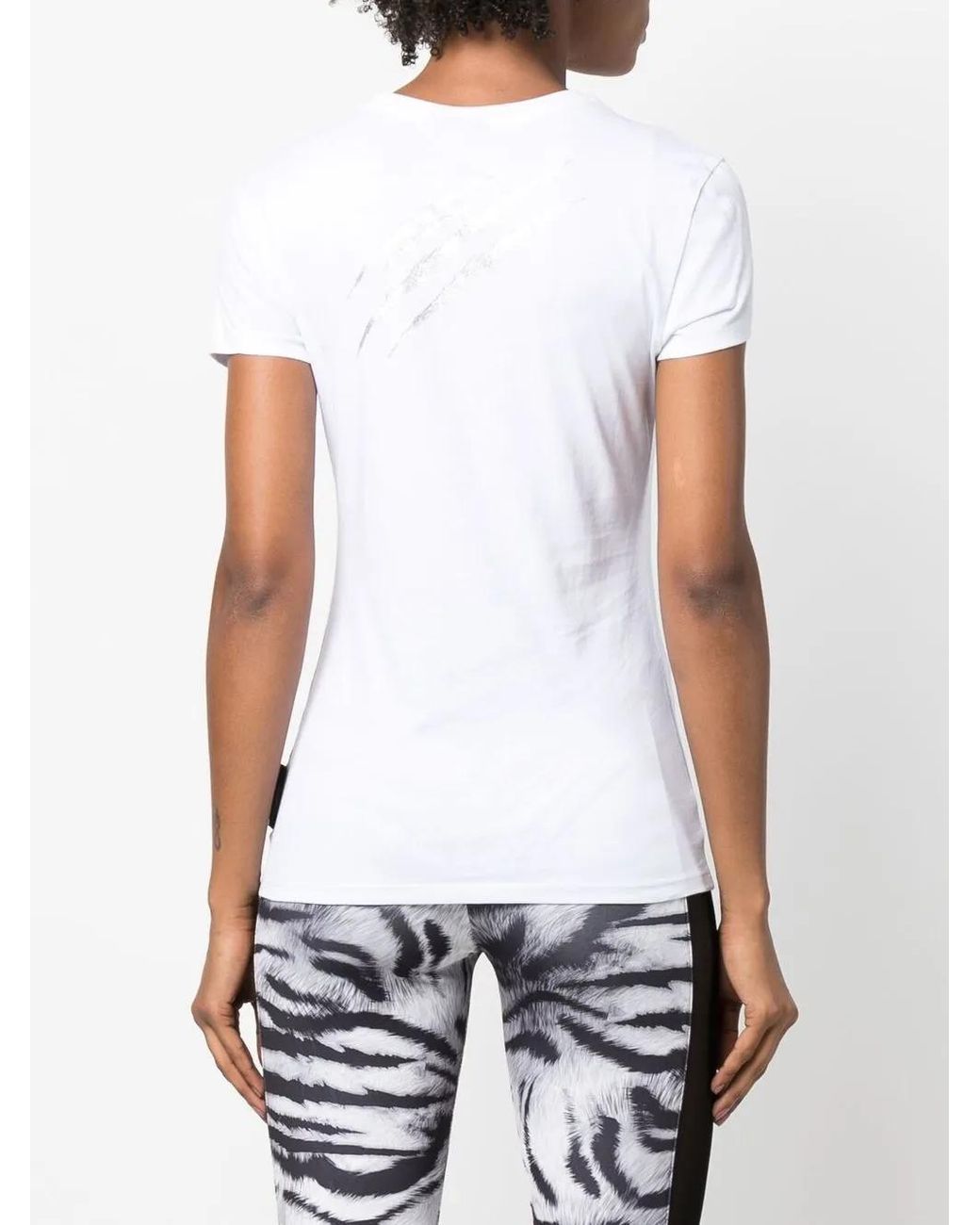 Philipp Plein White Logo-Print Short-Sleeve T-Shirt