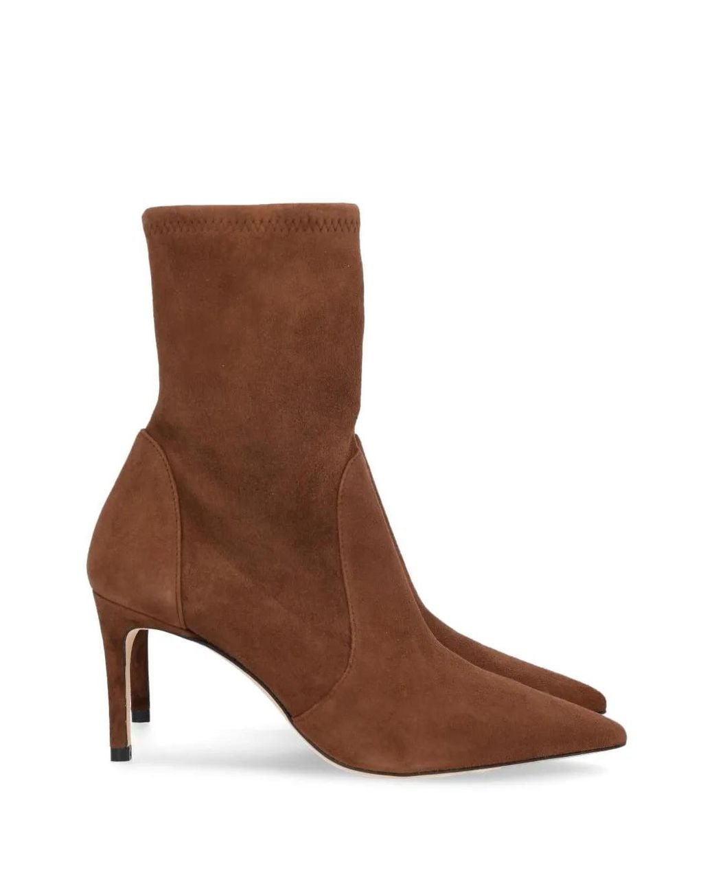 Stuart Weitzman Brown Stuart Power Suede Ankle Boots
