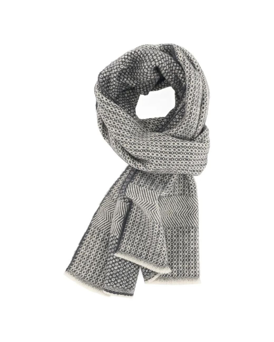 Boggi Gray Scarf With Armature Motif for men