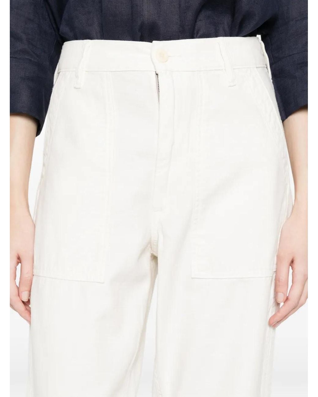 Polo Ralph Lauren White Straight-Leg Trousers