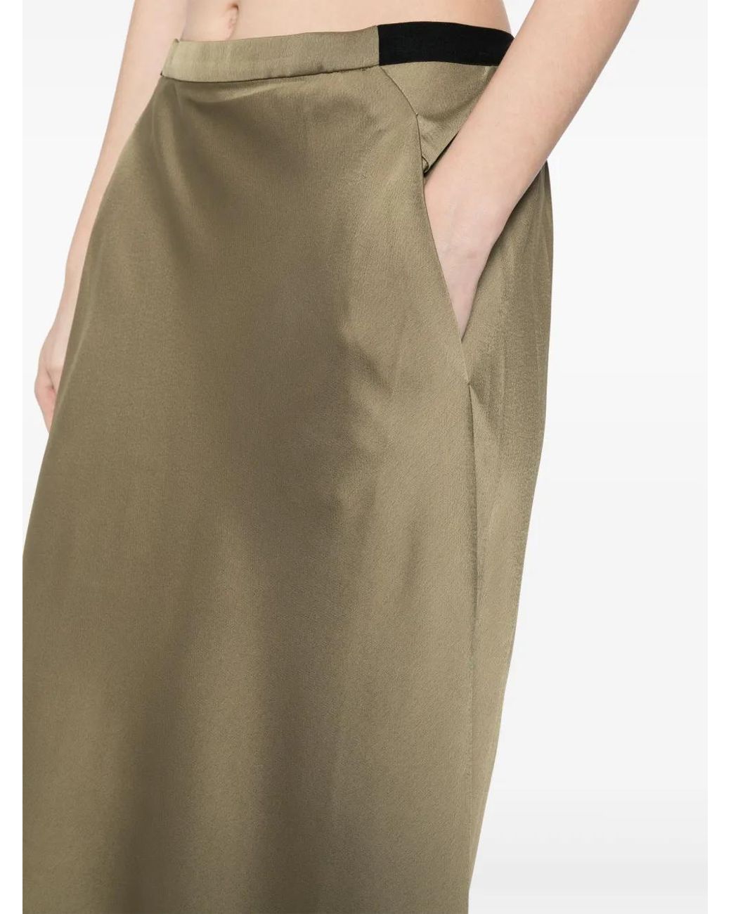 Christopher Esber Natural Front Pocket Bias Maxi Skirt
