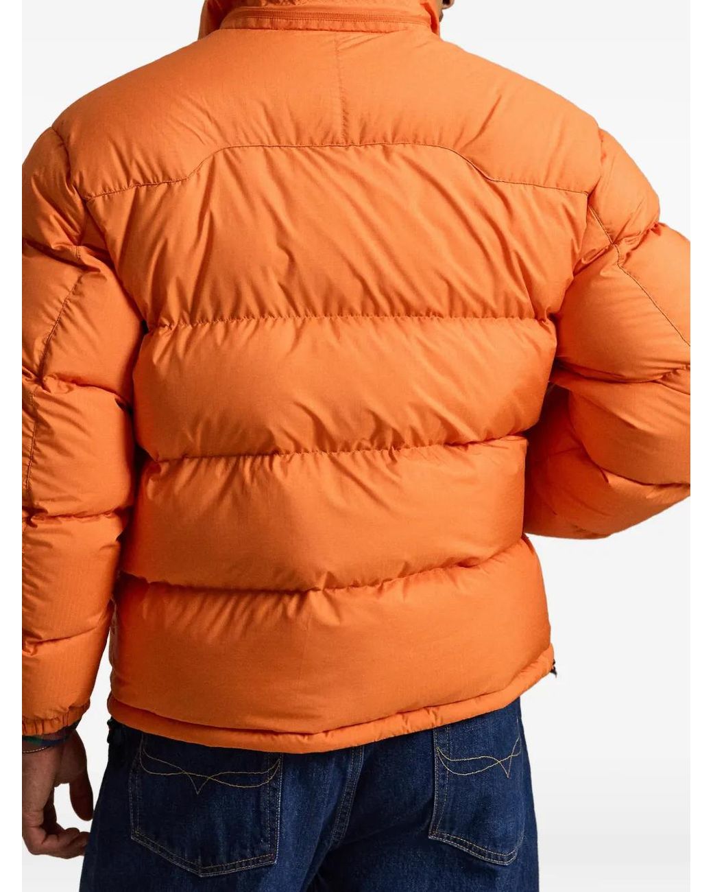 Polo Ralph Lauren Orange Quilted Hooded Jacket for men