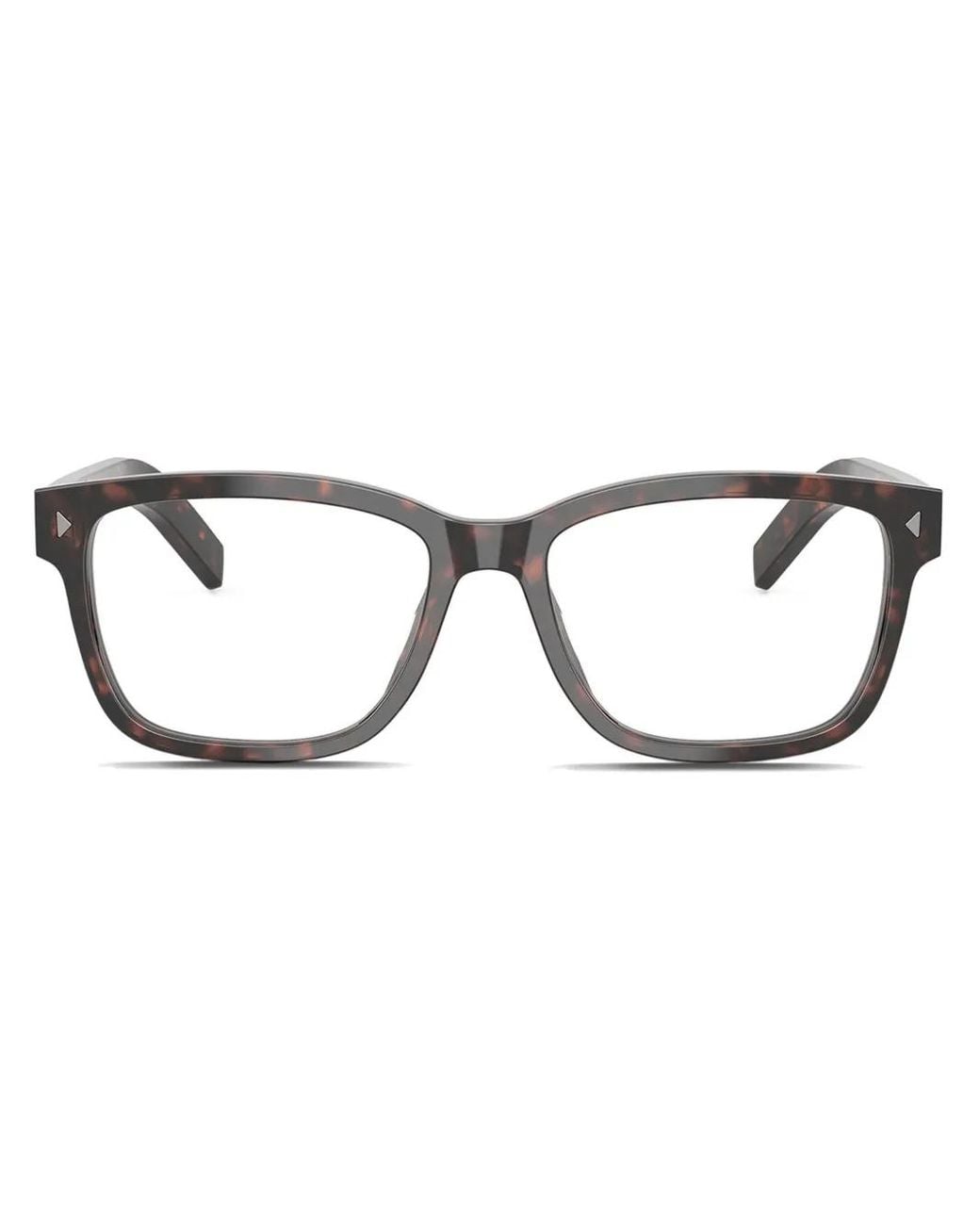 Prada Brown Square-Frame Glasses for men