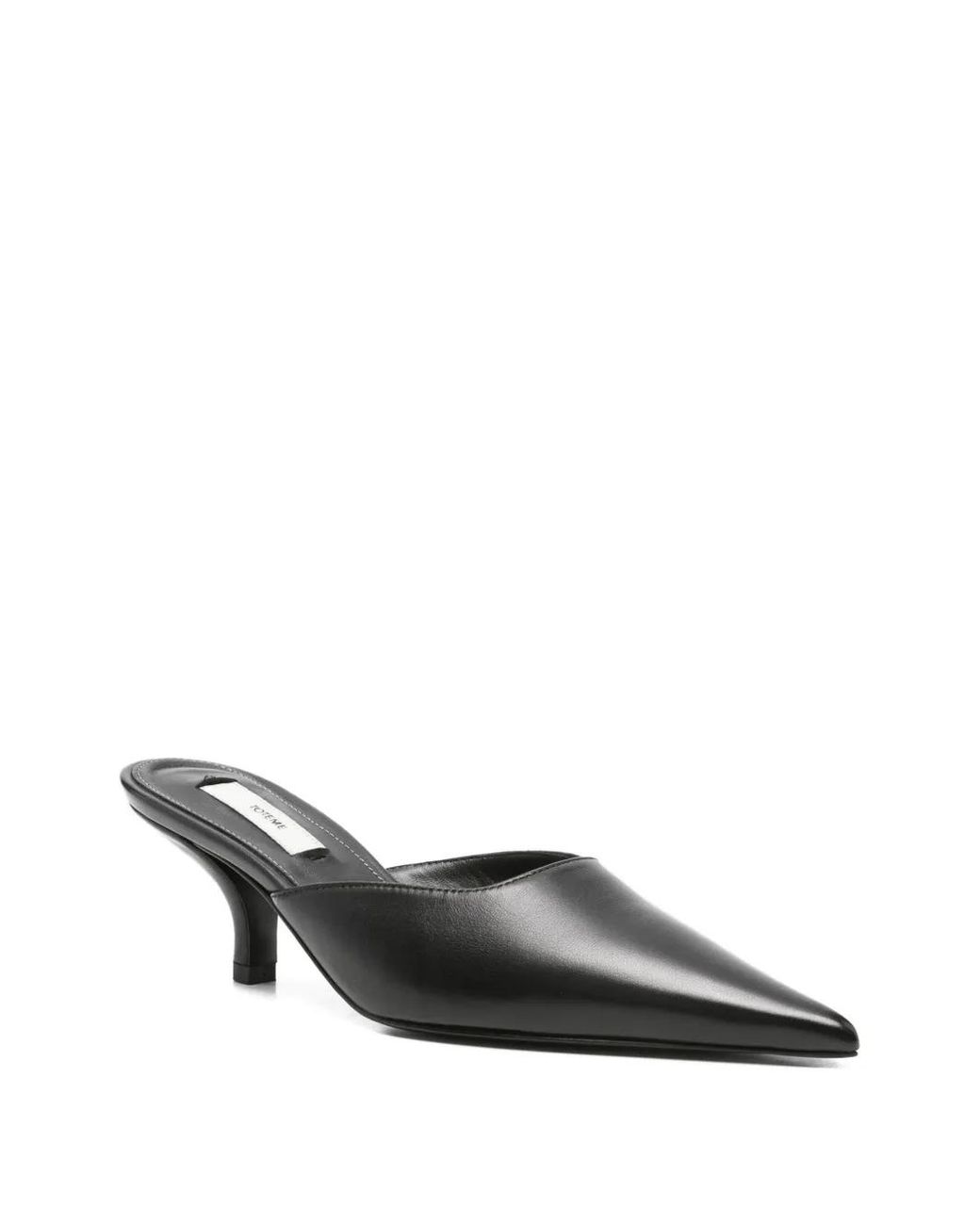 Totême Black Sharp Nappa Mules