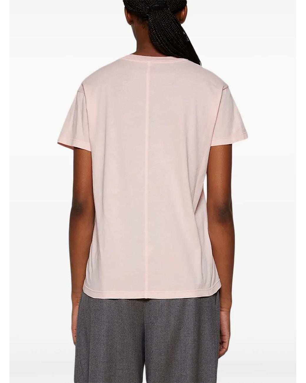 The Row Pink Blaine Organic-Cotton T-Shirt