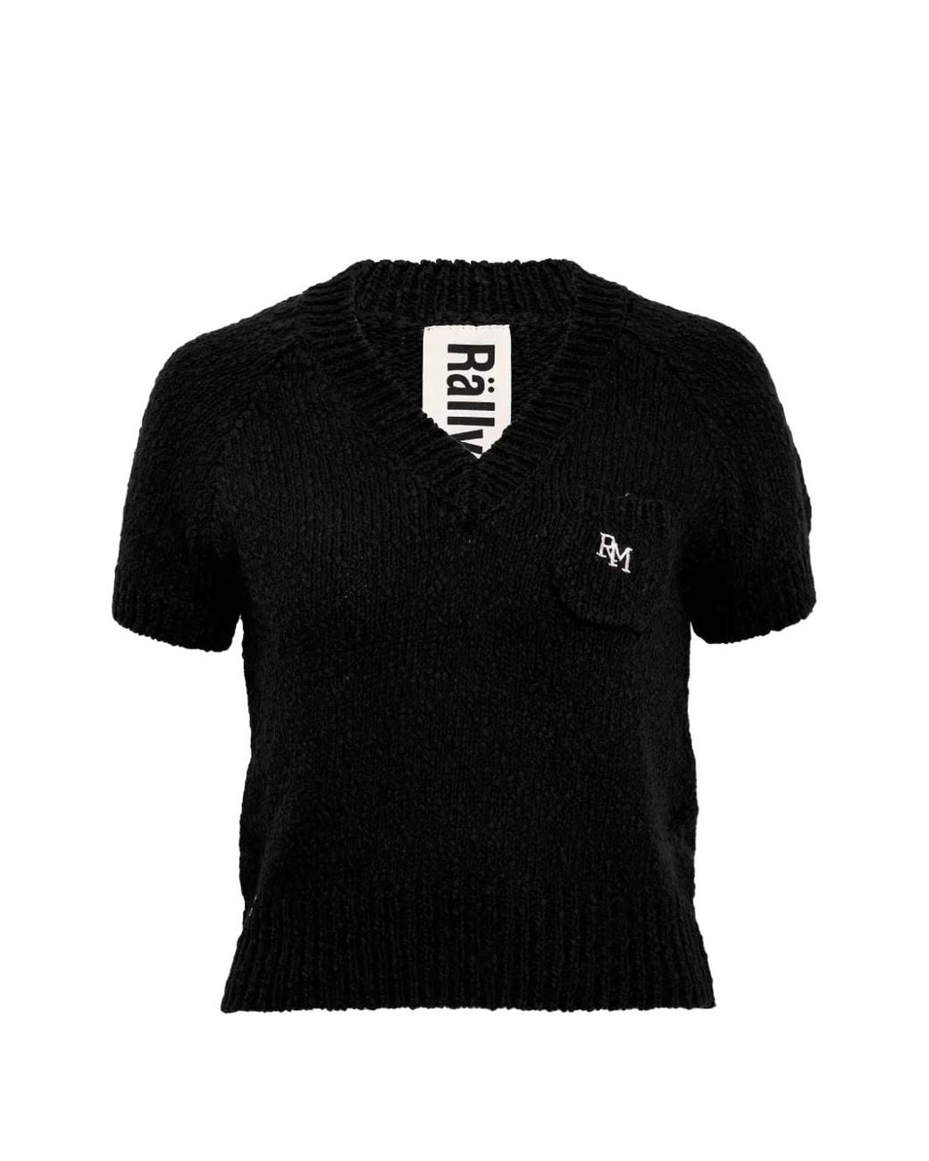 Rally Movement Black Rm V-Neck Sweater