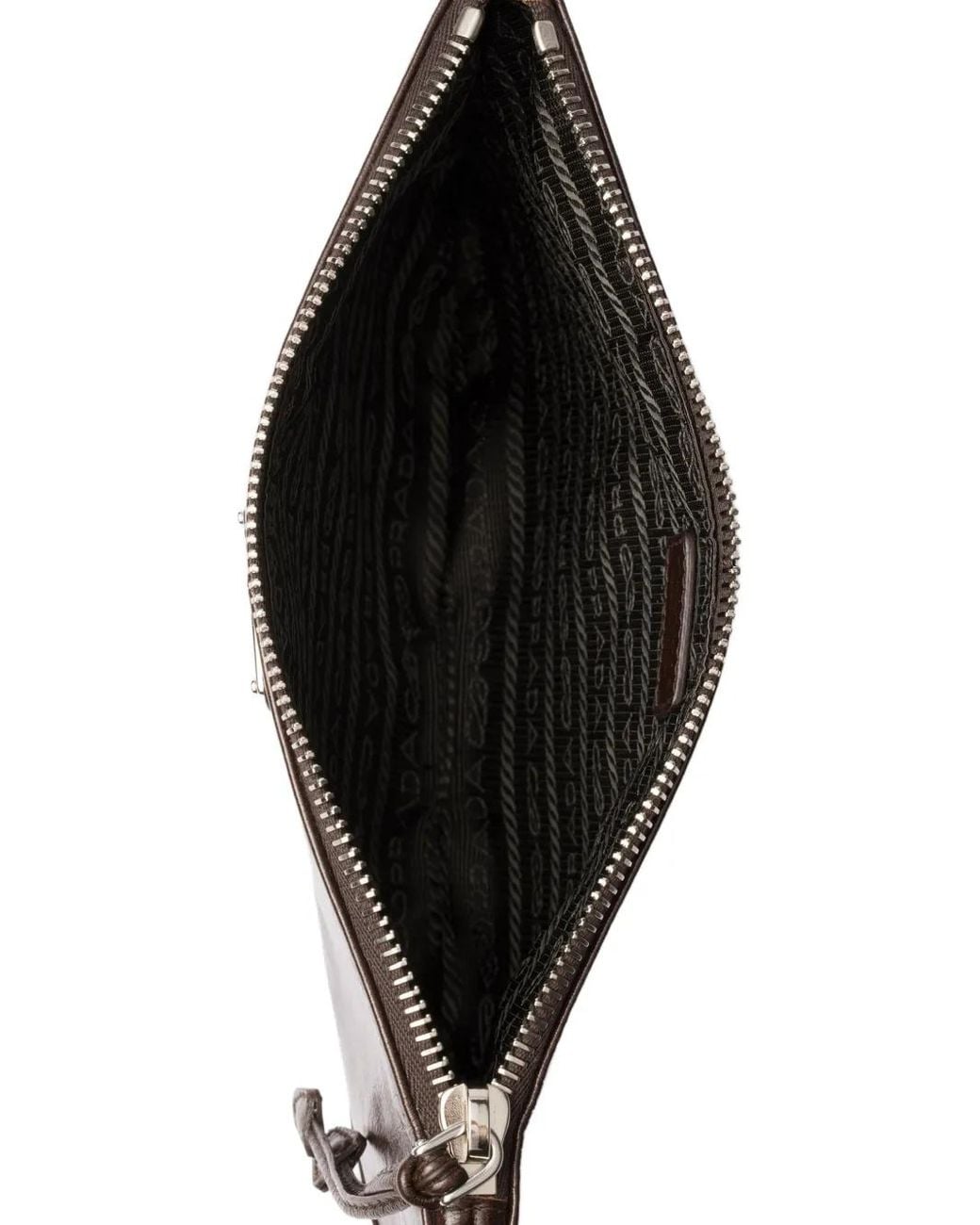 Prada Black Pochette Pour Smartphone En Cuir for men