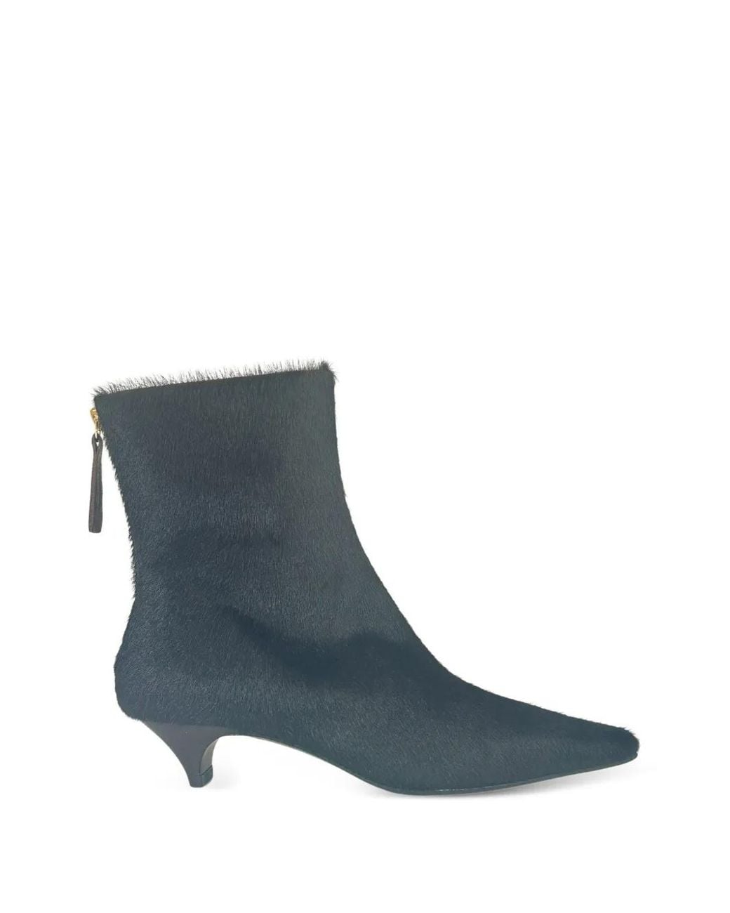 Halmanera Blue Fern16 Pony-Hair Rear-Zip Boots