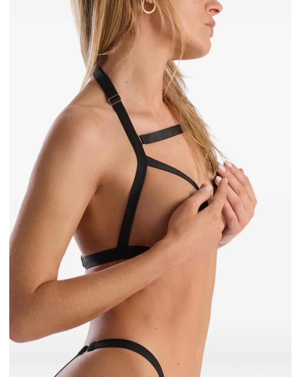 Maison Close Black Fatale Open Triangle Bikini Top