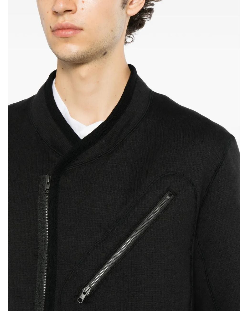 Nude:mm Black Boa Riders Zip-Up Jacket for men