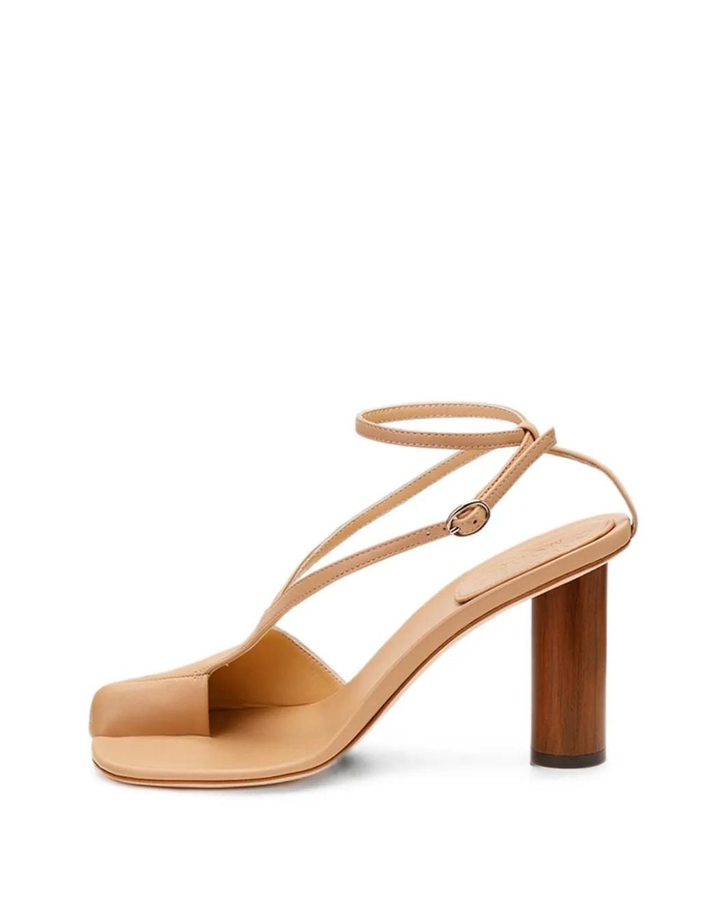 A.W.A.K.E. MODE Natural Christine Toe-Cover Sandals
