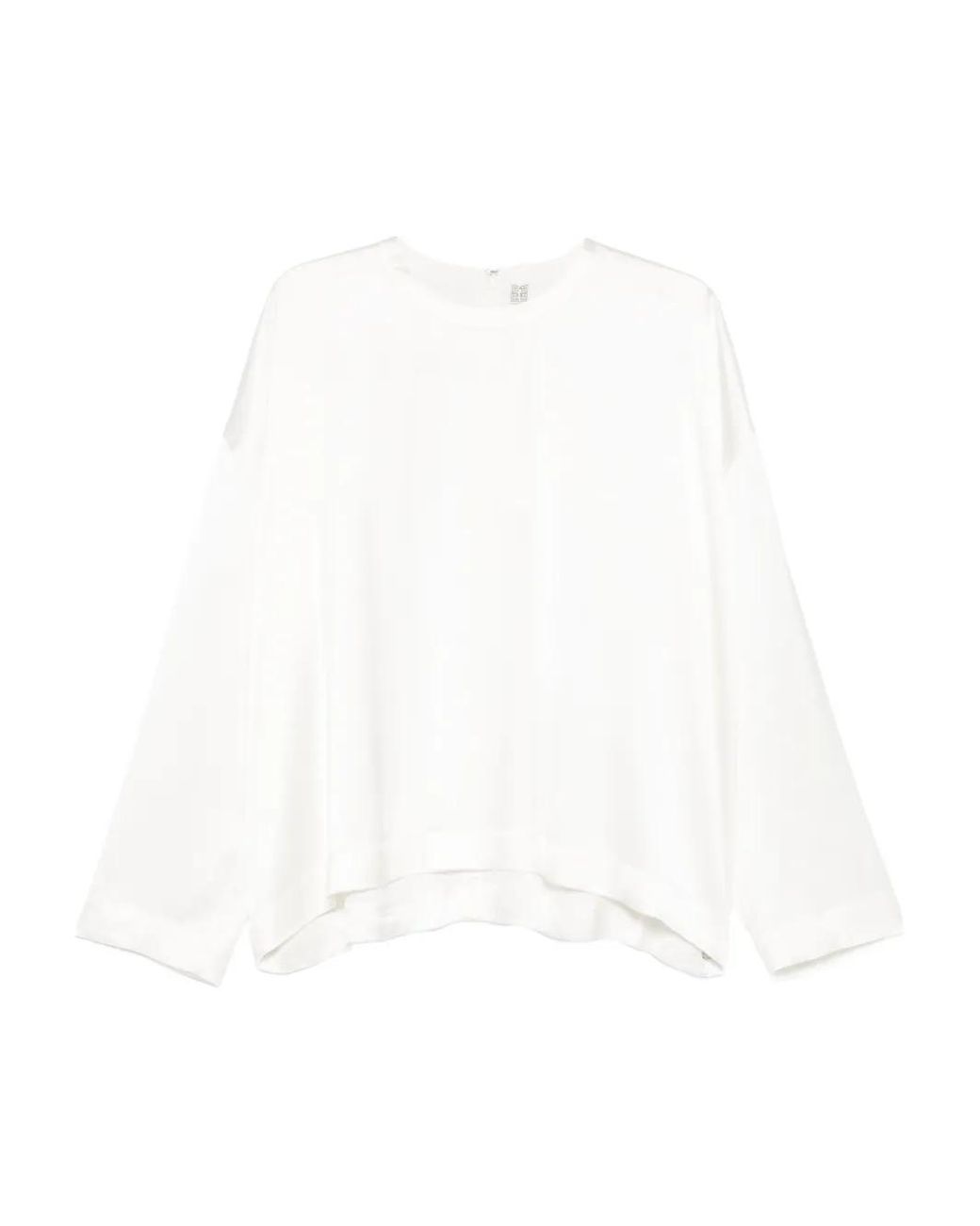 Totême White "Boxy Satin" Top