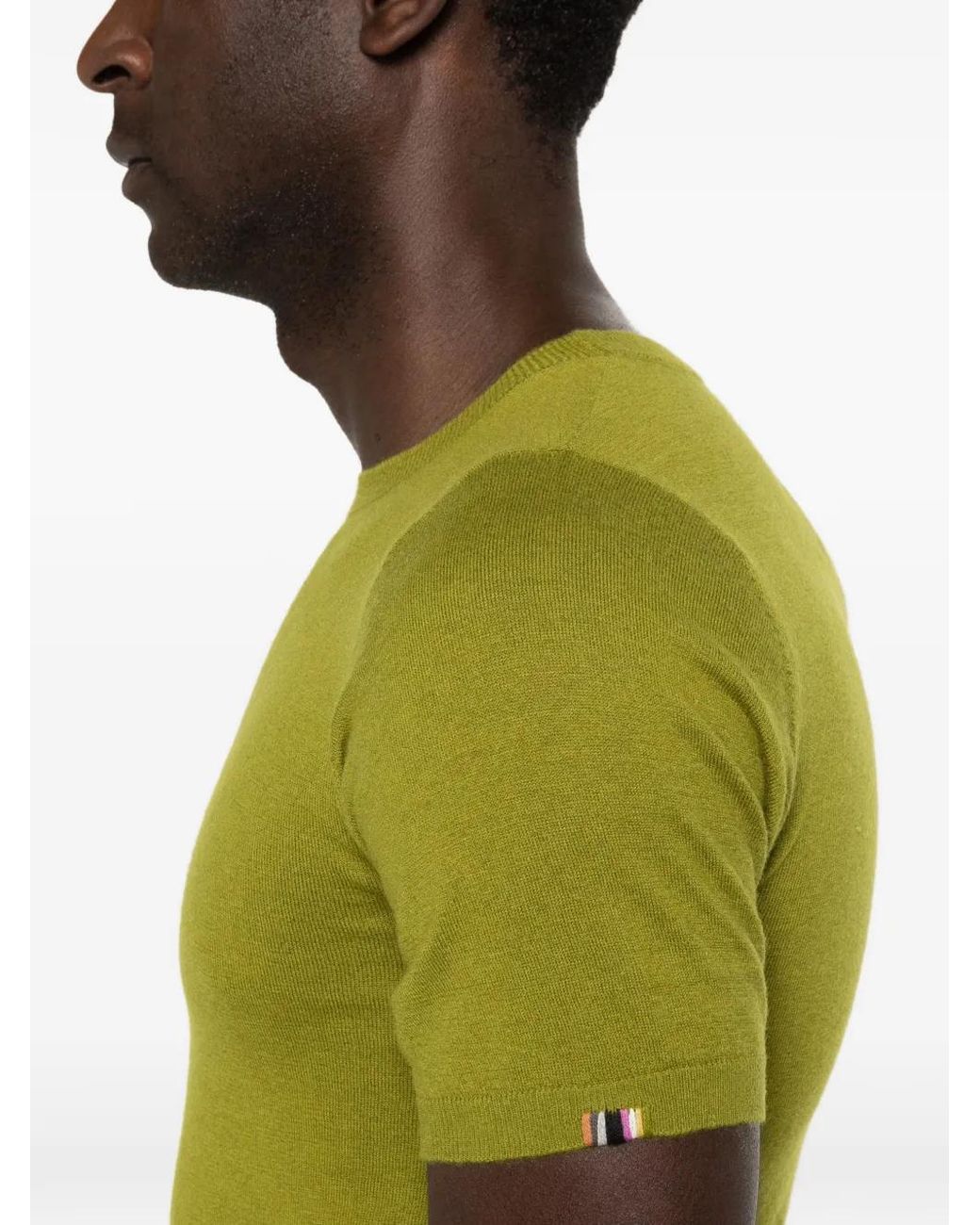 Extreme Cashmere Green Noor Fine-Knit Short-Sleeve Sweater