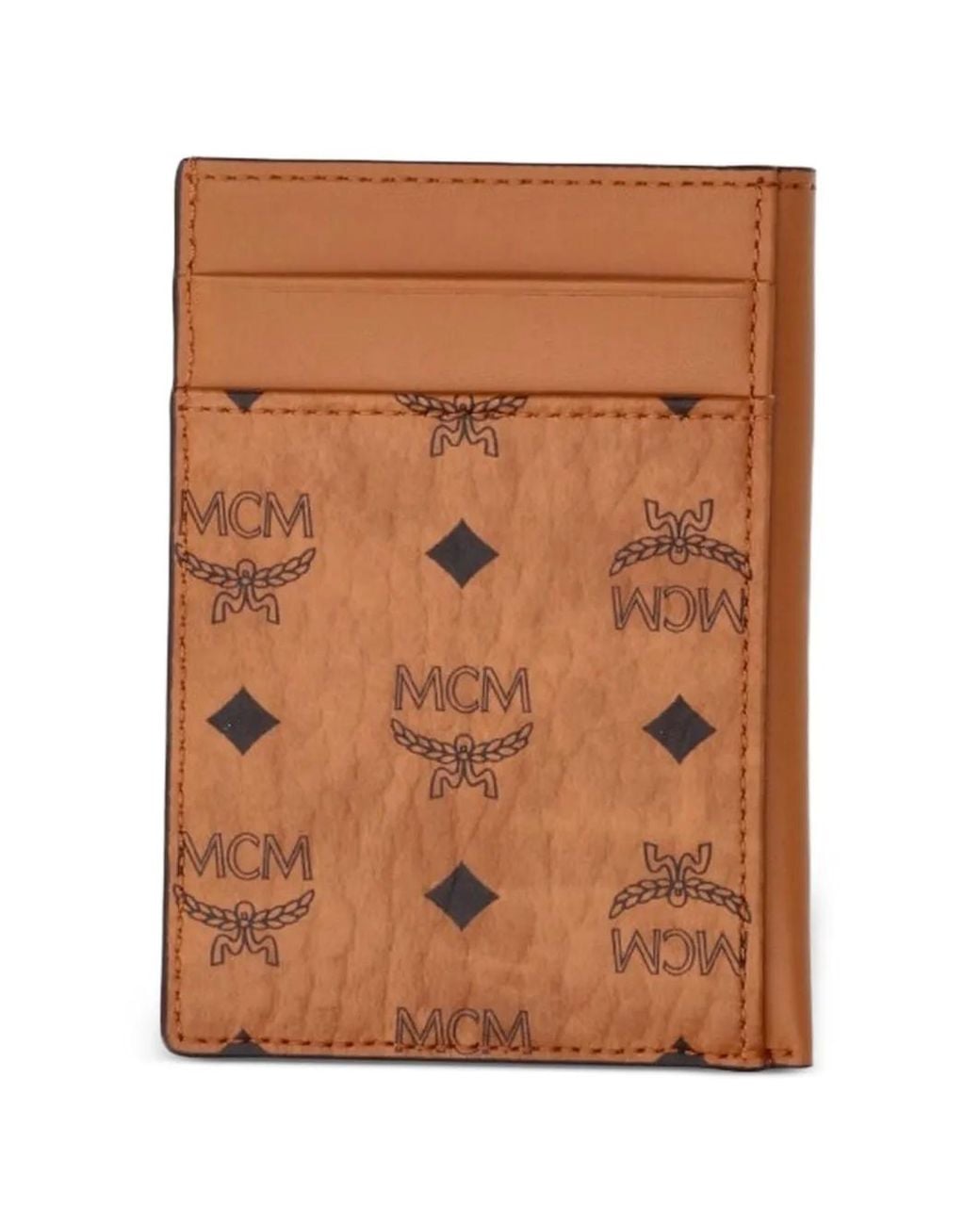 MCM Brown Visetos Cardholder for men