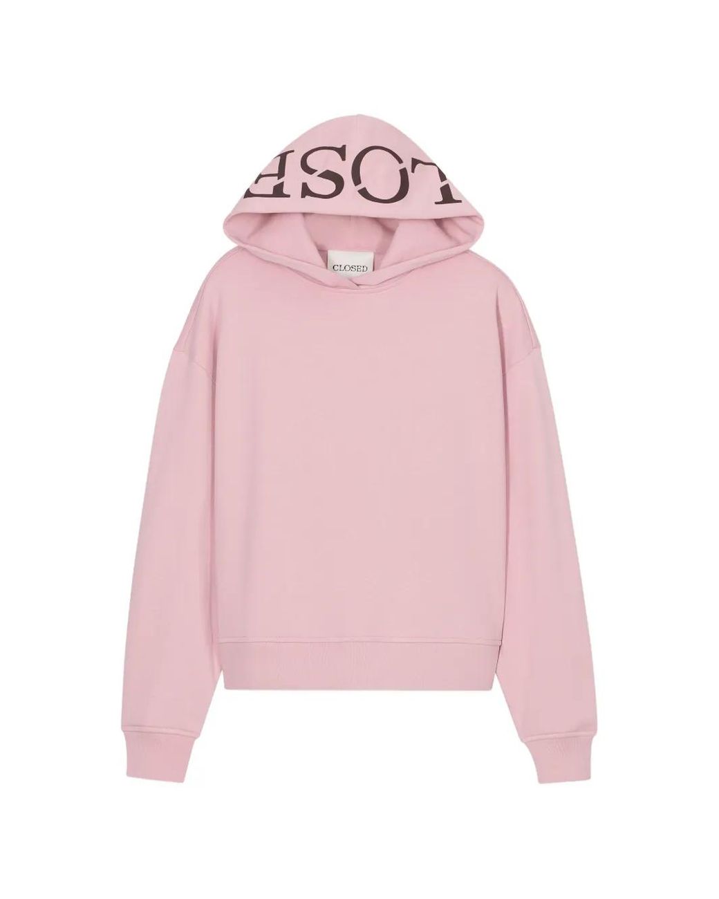 Closed Pink Logo-Print Cotton Hoodie