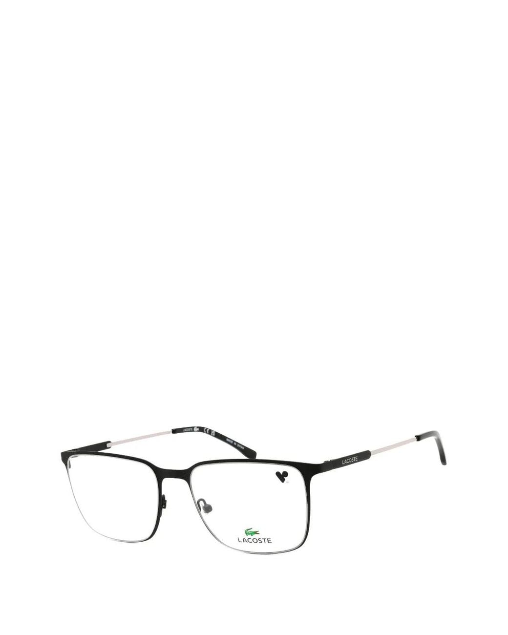 Lacoste Metallic Rectangle-Frame Glasses for men