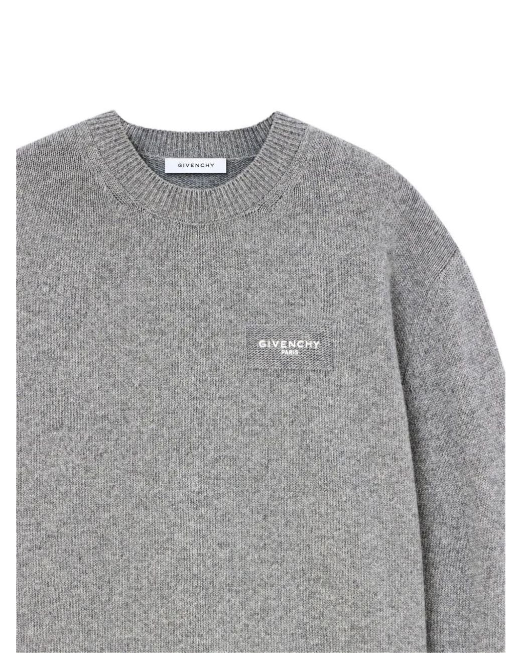 Givenchy Gray Couture Seam Sweater for men