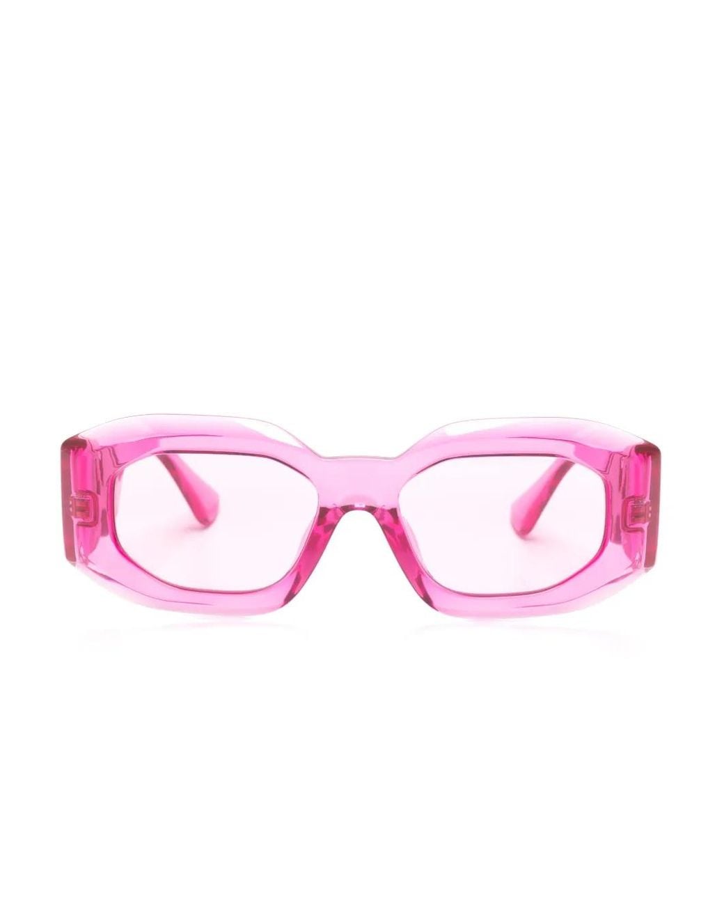Versace Pink Medusa Geometric-Frame Sunglasses for men